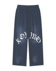 WIDE-LEG SWEATPANTS – WHITE LOGO
