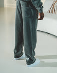 Frayed Enzyme Washed Fleece Sweatpants