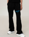 BLACK FLARED SWEATPANTS