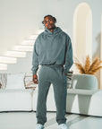 Frayed Enzyme Washed Fleece Sweatpants