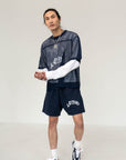 NAVY MESH JERSEY SHORTS
