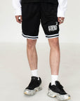 BLACK MESH JERSEY SHORTS