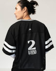 BLACK MESH JERSEY TEE