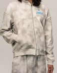 LIMITLESS” WASHED GREY ZIP HOODIE