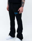 BLACK FLARED SWEATPANTS