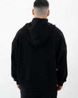 BLACK HOODIE – BLUE LOGO