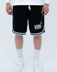 BLACK MESH JERSEY SHORTS