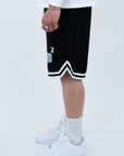 BLACK MESH JERSEY SHORTS
