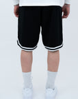 BLACK MESH JERSEY SHORTS