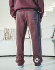 Frayed Enzyme Washed Fleece Sweatpants
