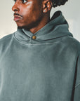 Frayed Enzyme Washed Fleece Hoodie