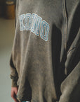 Vintage Washed Frayed-Hem Hoodie