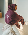 Frayed Enzyme Washed Fleece Hoodie