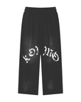 WIDE-LEG SWEATPANTS – WHITE LOGO