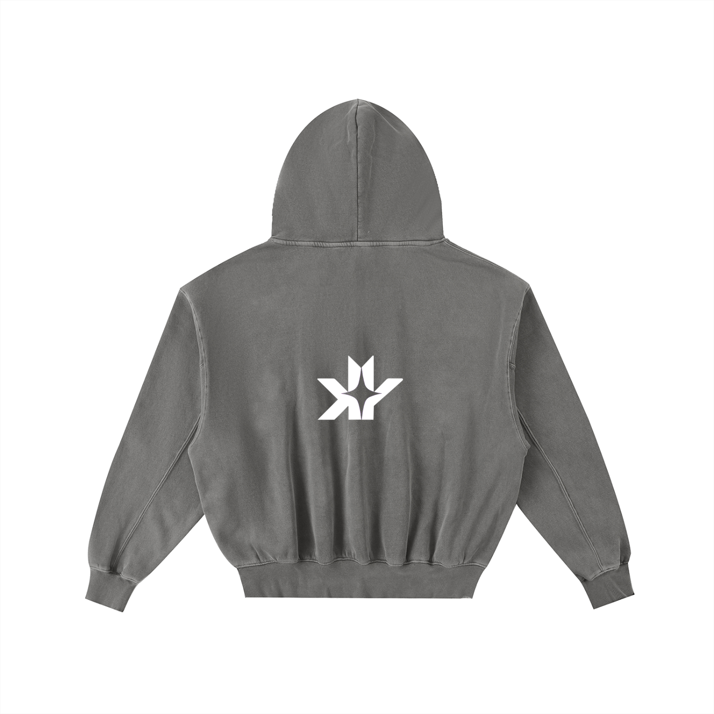 Frayed Enzyme Washed Fleece Hoodie