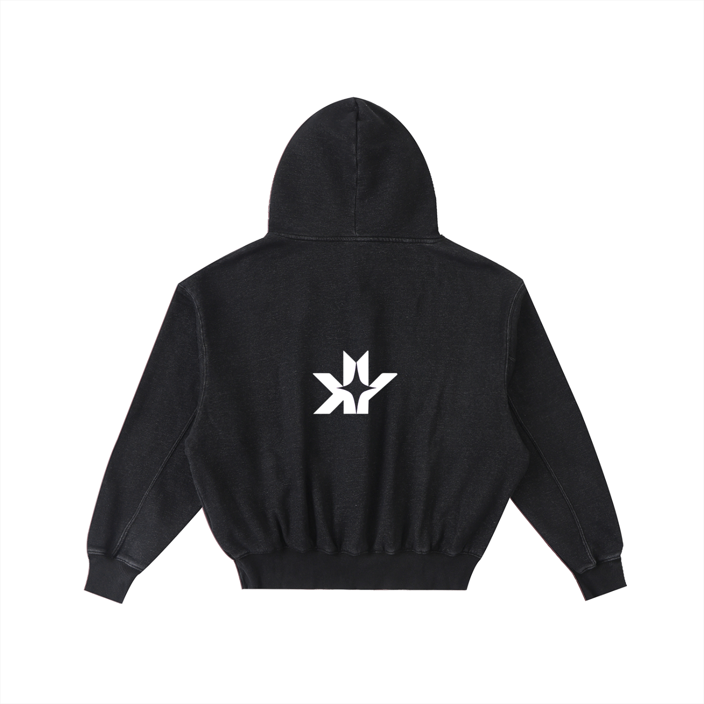 Frayed Enzyme Washed Fleece Hoodie