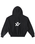 Frayed Enzyme Washed Fleece Hoodie
