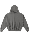 Frayed Enzyme Washed Fleece Hoodie