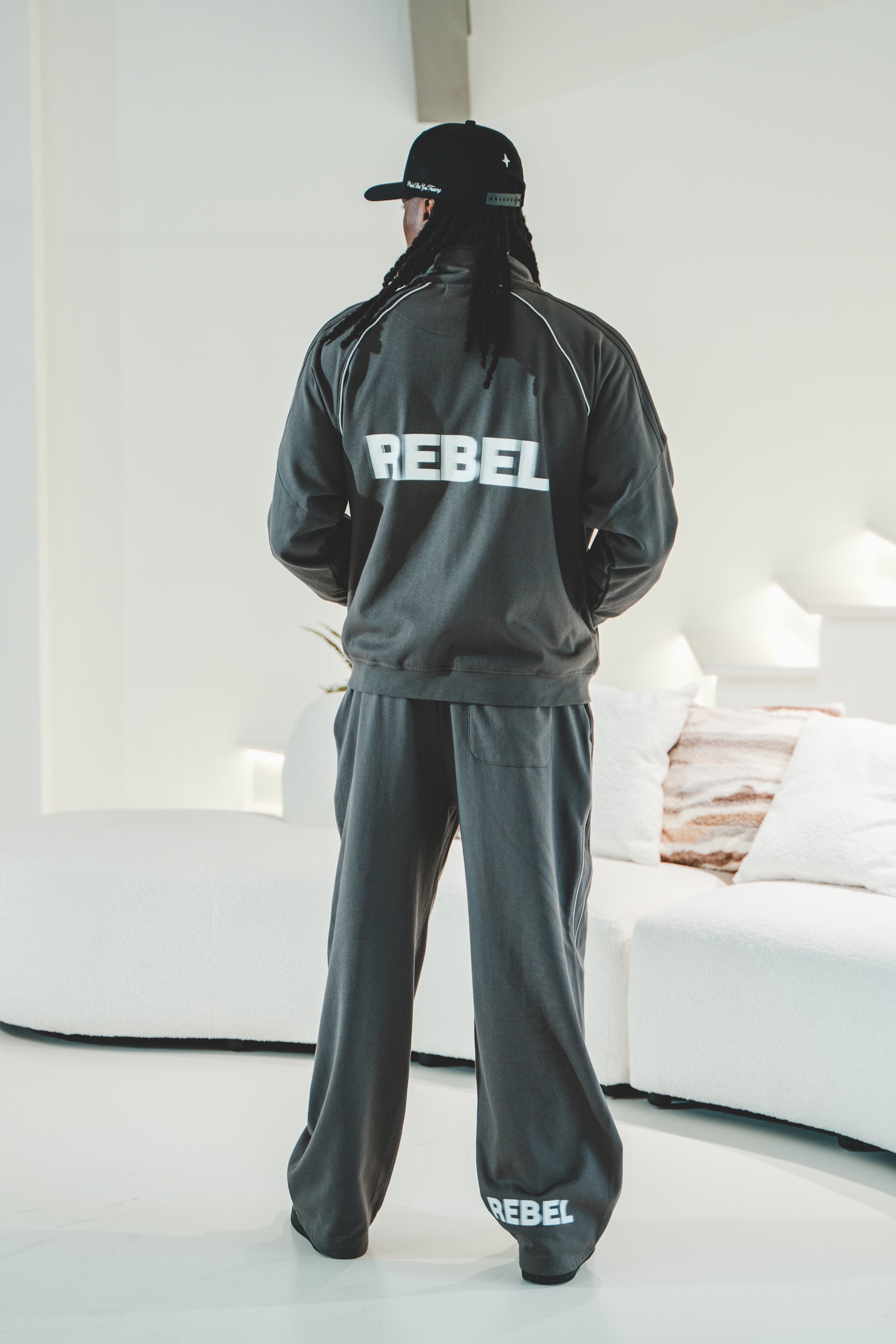 Reflection Striped Raglan Sleeve  Jacket