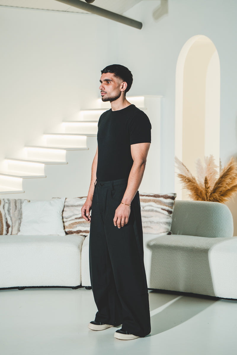 Essential Curved-Blade Suit Pants