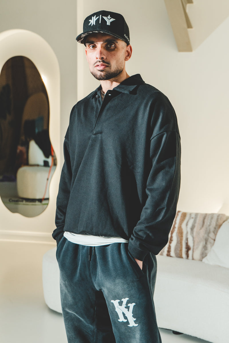Heavyweight Fleece Polo Sweatshirt
