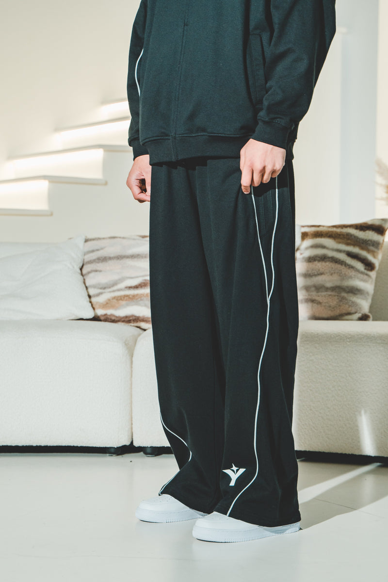 Reflection Striped Straight-Leg Sweatpants