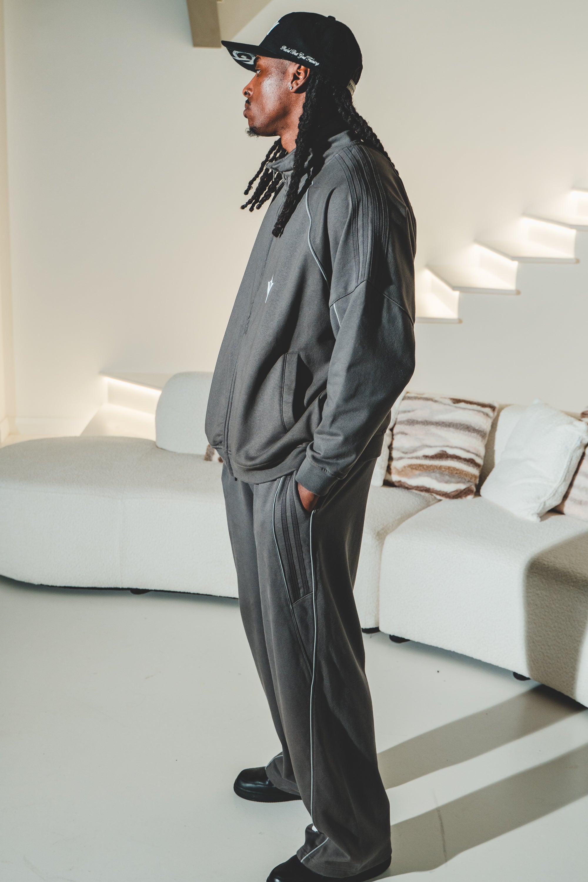 Reflection Striped Straight-Leg Sweatpants