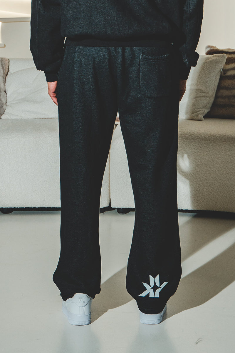 Frayed Enzyme Washed Fleece Sweatpants