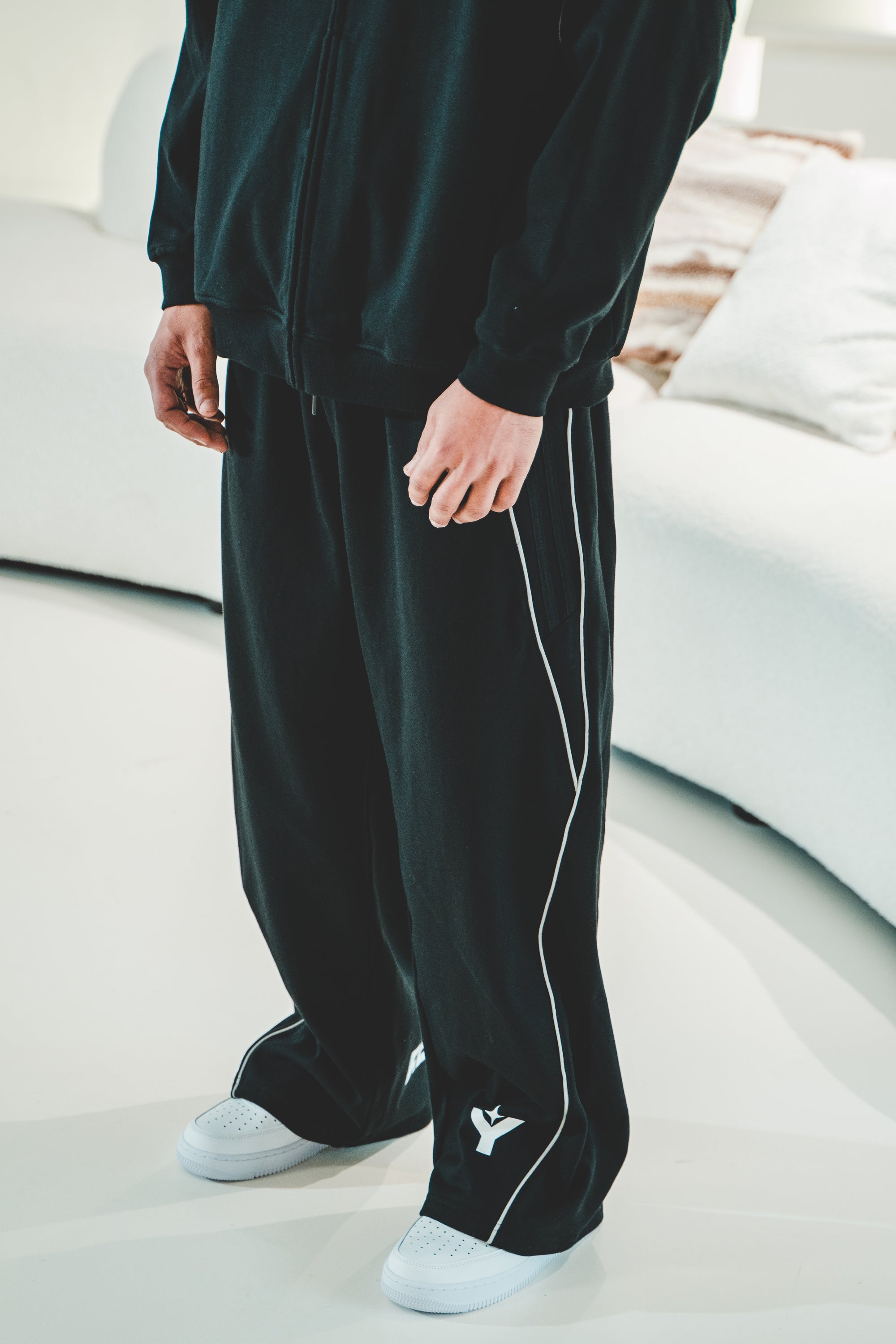Reflection Striped Straight-Leg Sweatpants