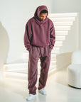 Frayed Enzyme Washed Fleece Hoodie
