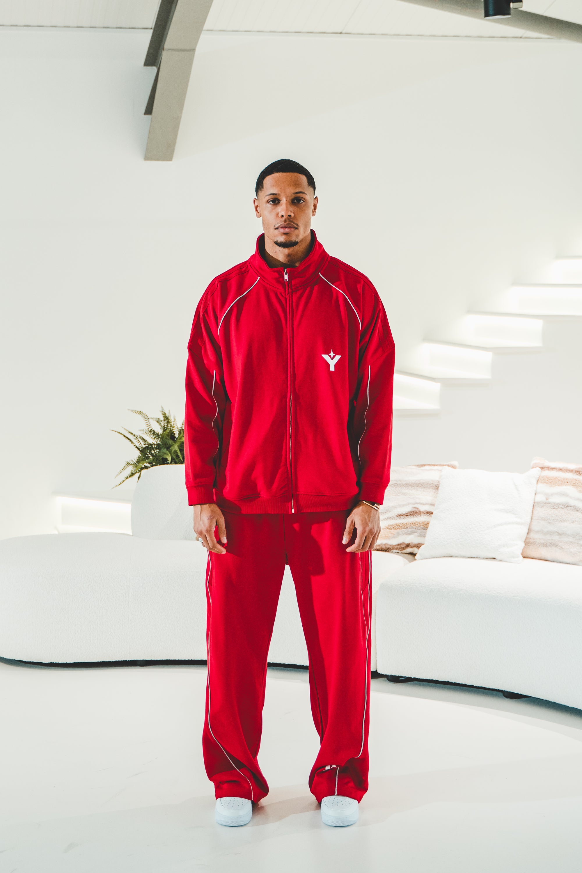 Reflection Striped Raglan Sleeve  Jacket