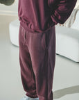 Frayed Enzyme Washed Fleece Sweatpants