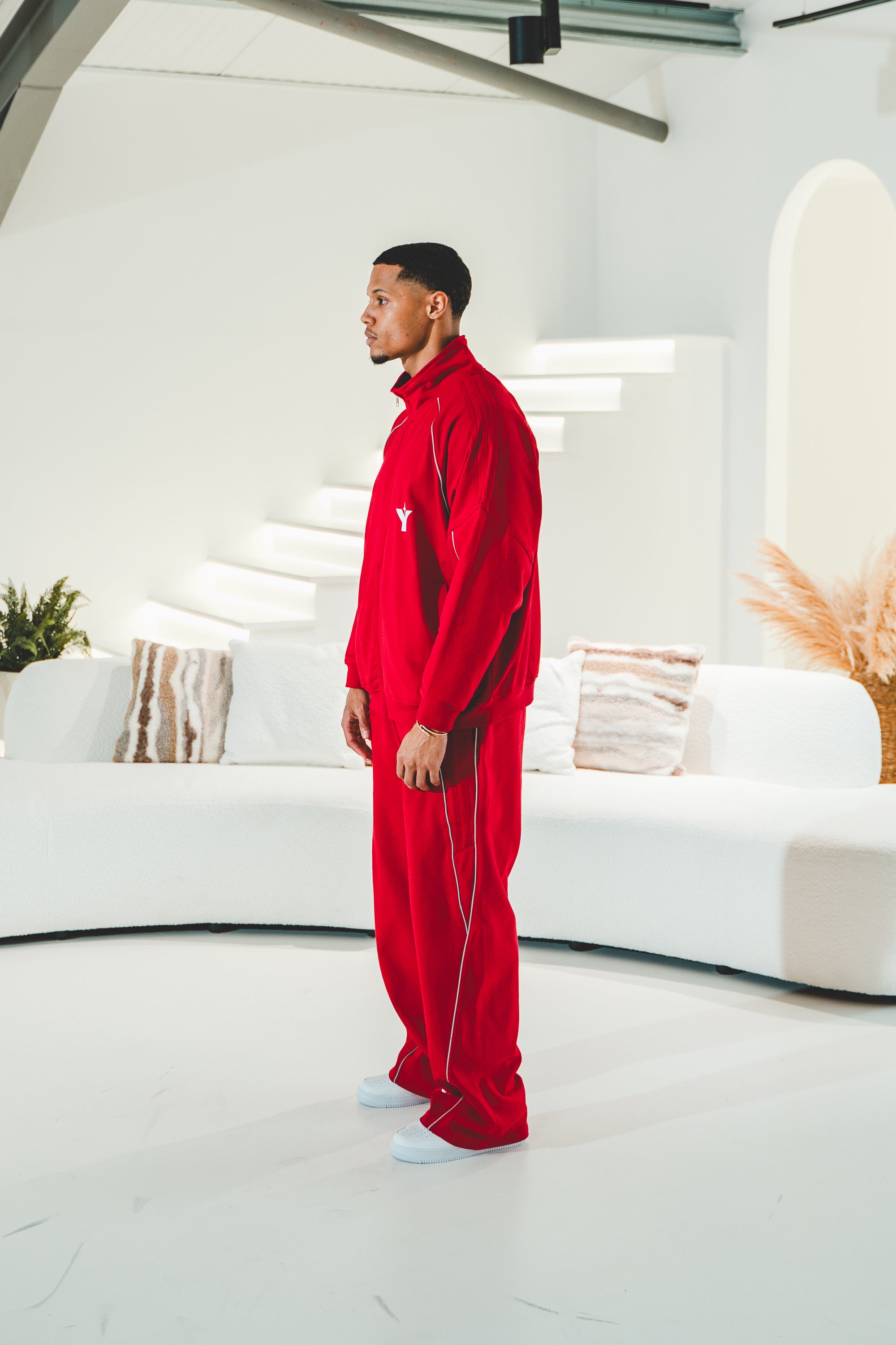 Reflection Striped Raglan Sleeve  Jacket