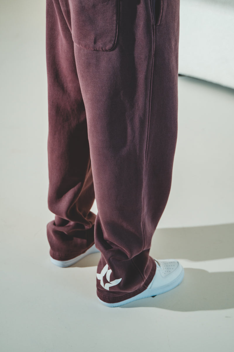 Frayed Enzyme Washed Fleece Sweatpants