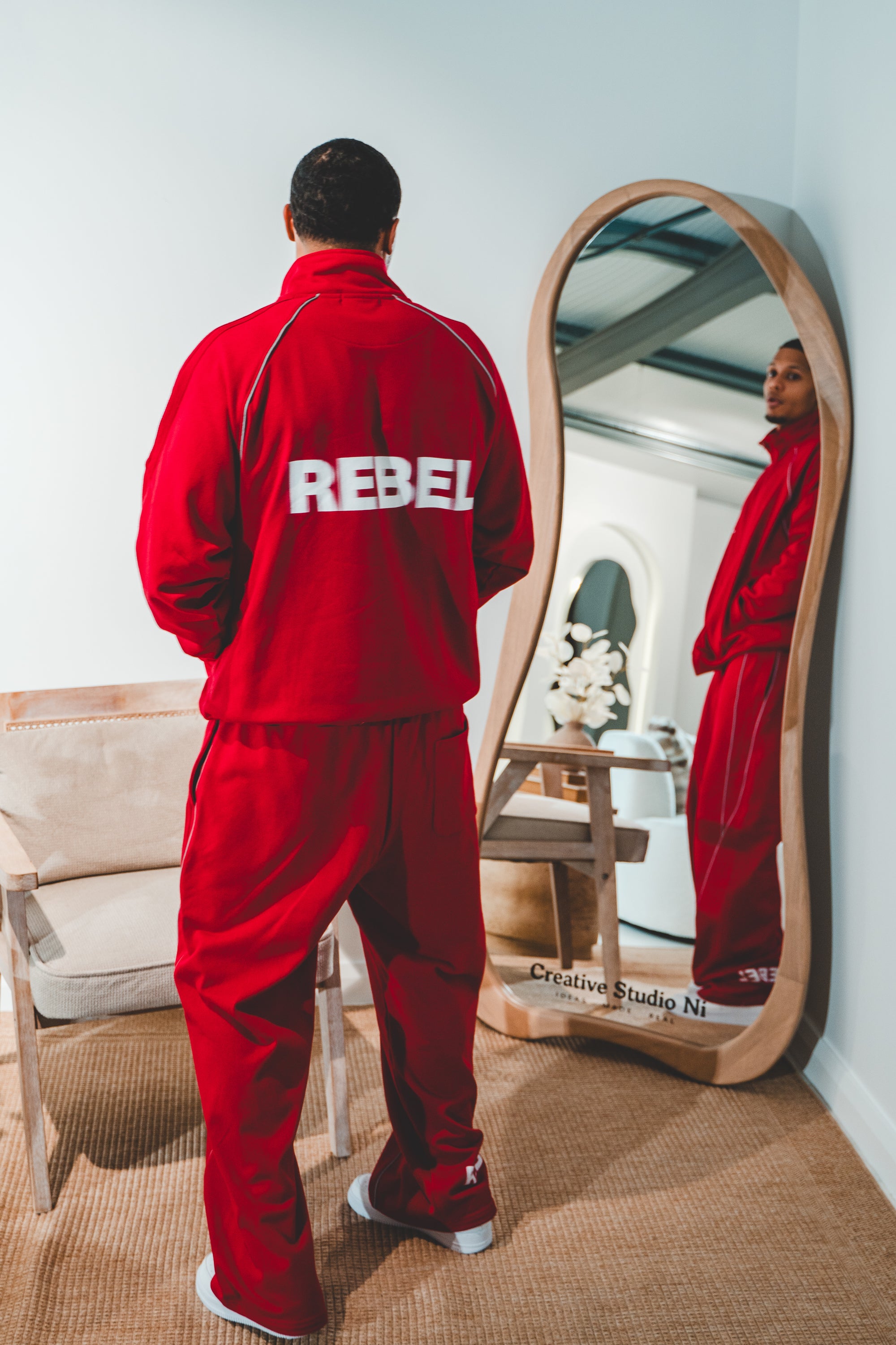 Reflection Striped Straight-Leg Sweatpants