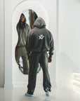 Frayed Enzyme Washed Fleece Sweatpants