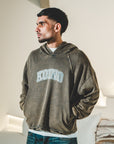 Vintage Washed Frayed-Hem Hoodie